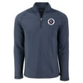 thumbnail image 2 of Men's Cutter & Buck Heather Navy New England Revolution Peshastin Eco Fleece Recycled Raglan Half-Zip Top, 2 of 3