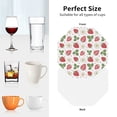 thumbnail image 6 of Picia Strawberry Printed Leather Coasters for Drinks, 4" Drink Coasters Set of 4 for Tabletop Protection, Handmade Luxurious Home Décor and Housewarming Gift -Octagon, 6 of 6