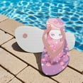 thumbnail image 3 of FUIALDOLG Girls Boys Comfort Flip Flops, Kid's Slip On Thong Sandals with Pink Axolotl Cherry Blossom Printed Size 3, 3 of 7