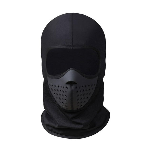 Motorcycle Balaclava Skull Print Full Face Mask, Stretch Fleece Thermal Headwear for Motorbike, Skiing, Cycling, Windproof & Cold Protection, Winter Rider Gear