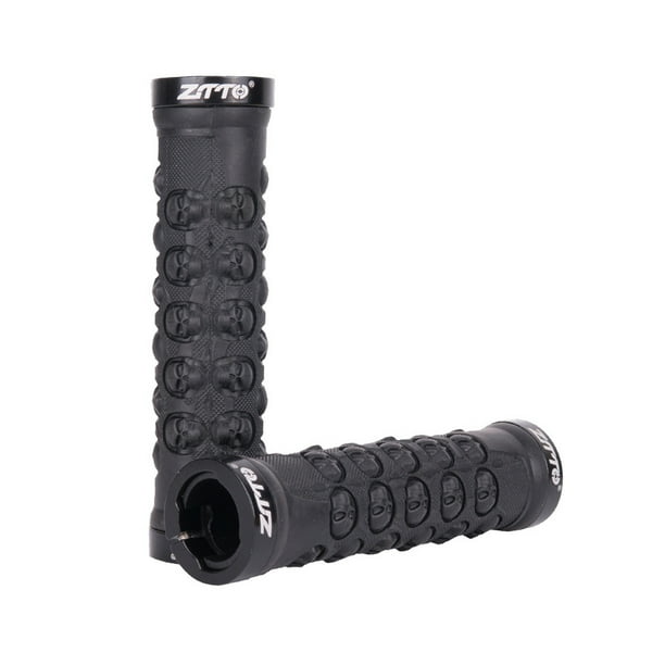 Bike HandleBar Grips Aleación de aluminio Manija antideslizante Lock-On Cubierta portátil MTB Mountain Grip Accesorios Negro 1 par Inevent OD002660-01B