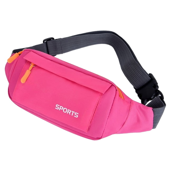 Riñonera informal, para cambio de teléfono móvil deportivo, para viajes, ciclismo, running, almacenamiento de fitness, riñonera, color rojo