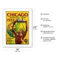 thumbnail image 2 of Chicago World’s Fair 1933 Century of Progress Santa Fe Railroad - Vintage Railroad Travel Poster by Hernando Villa c.1933 - Bamboo Fine Art 290gsm Paper Print (Unframed) 18x24in, 2 of 4