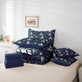 thumbnail image 6 of Feelyou Cartoon Octopus Navy Bedding Comforter Set 7 Pieces for Teen, Sailboat Compass Full Bedding Set, Ocean Marine Theme Reversible Fitted Sheet Flat Sheet, Super Cozy Room Decor, 6 of 8