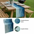 thumbnail image 5 of Blue Ombre Table Runner - 90 Inch Long, Kitchen Dining Table Runner Dresser Scarves, Coastal Beach Modern Abstract Art Farmhouse Decor for Coffee Tables Wedding Party Banquet, 5 of 8