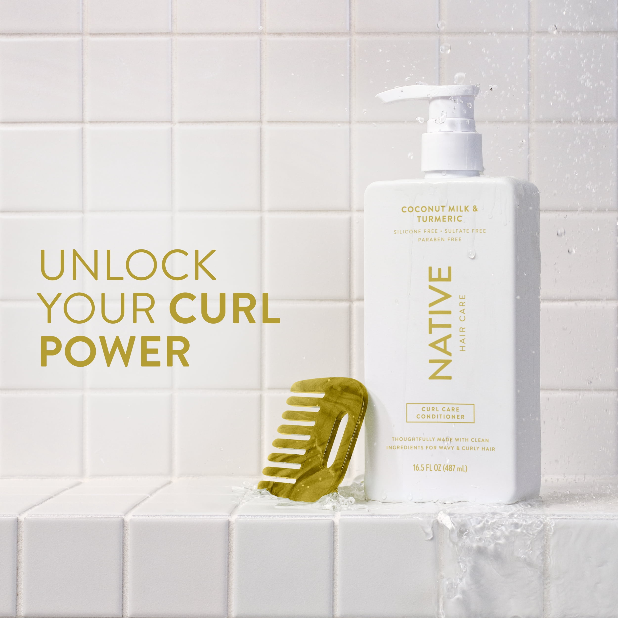 (6 pack) Native Curl Care Conditioner Coconut Milk and Turmeric 16.5 fl oz