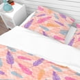 thumbnail image 4 of Designart 'Colorful Feathers Pattern' Southwestern Duvet Cover Set, 4 of 4