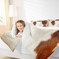 thumbnail image 4 of Manfei Cow Hide Print King Size Comforter Sets,Rustic Farmhouse Cabin Bedding Comforter Set,Beige Brown Cattle Hide Bedding Set For Adults,Microfiber Bedroom Decor,3-Piece, 4 of 8