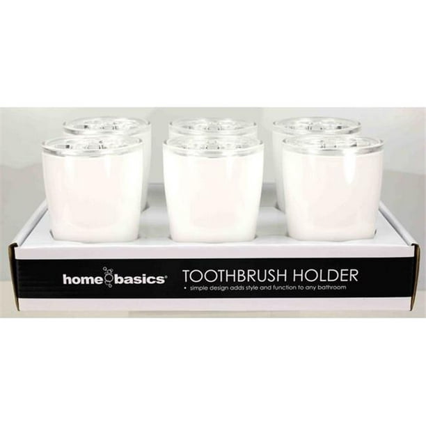 Home Basics TH41172 Home Basics Porte-Brosse à Dents en Plastique - 6 Pièces