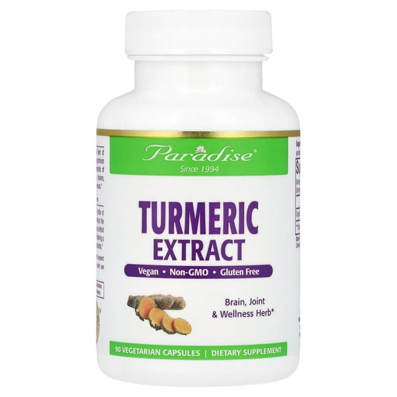Paradise Herbs Turmeric Extract, 500 mg, 90 Vegetarian Capsules