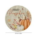 thumbnail image 2 of Single-Sided Printed Linen-Like Fall Placemats - 13.98in Maple & Pumpkin Themed Table Mats for Home Decor, Adds Festive Vibe to Dining Tables, Ideal for Fall Meals & Gatherings, 35.5cm, A, 2 of 6