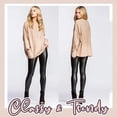 thumbnail image 6 of Fesfesfes Ladies Leather Leggings Light Plush Lined Pant Buttock Slim Women Cropped Pants Sale Items, 6 of 9