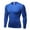 Blue, variant on Men's Compression Shirts Long Sleeve Athletic Workout Tops Active Sports Baselayers Purple Size L