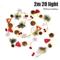 thumbnail image 2 of Billuyoard Guirnalda de luces navideñas de cono de pino, 2 metros, 20 luces LED de ambiente, luces decorativas para interior y exterior, decoración de Kits de decoración para fiestas No.2 Billuyoard HA043485-02, 2 of 6