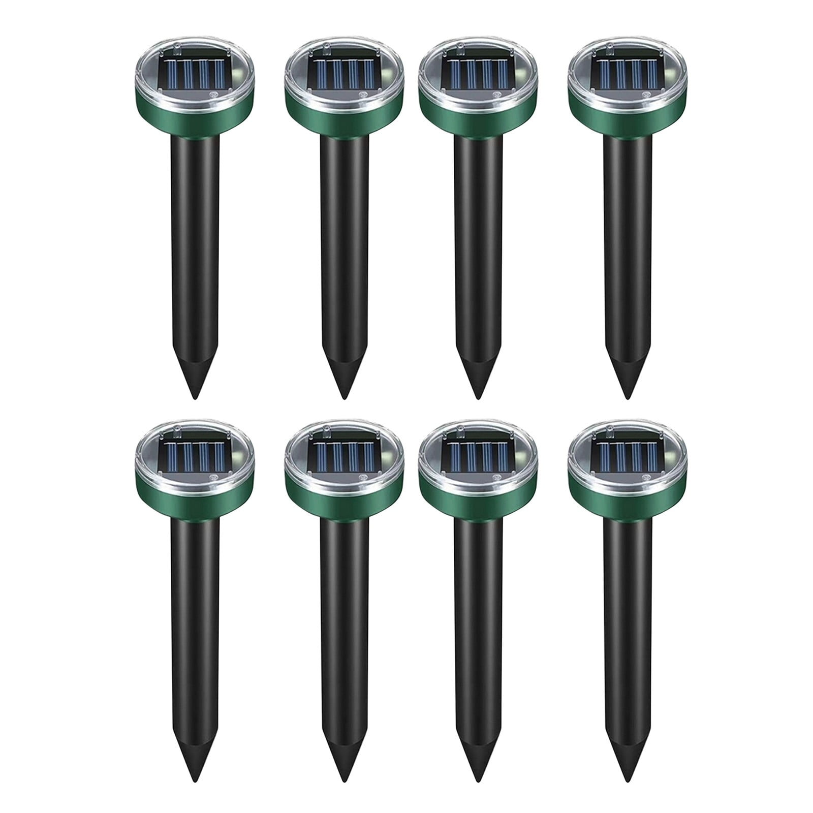 Mole Repellent Solar Powered, Ultrasonic Mole Deterrent Stakes, Sonic Spikes Repeller Snake Groundhog Vole Gopher Squirrel, Rat, Mice, Repellent for Lawns Garden Yard, 8 Pack