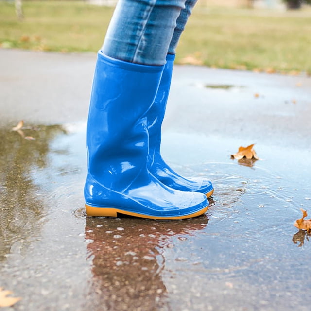 Bottes de Pluie Durables pour Adultes pour Femmes Adolescentes Chaussures d'Extérieur en EVA Camping Randonnée Équipement pour Temps Humide