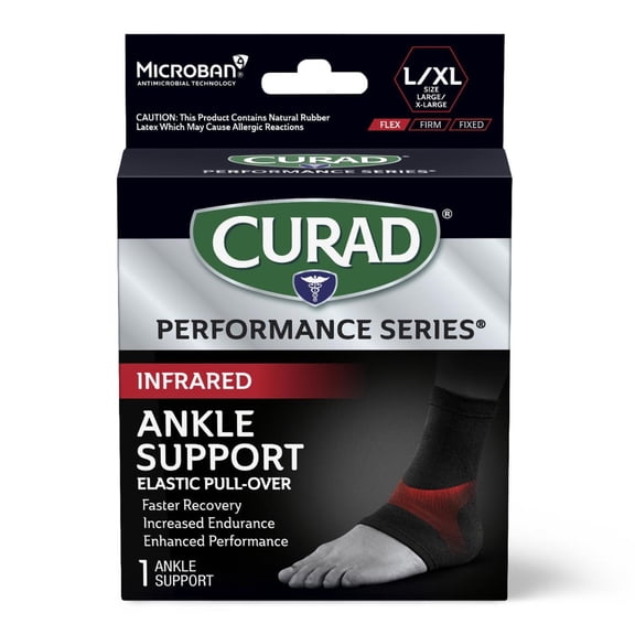 CURAD Performance Series IRONMAN Ankle Support, Elastic, 1 count