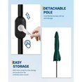 thumbnail image 6 of 7.5FT Patio Umbrella Outdoor, Market Umbrella, Table Umbrella with Push Button Tilt and Crank, 6 Sturdy Ribs UV Protection Waterproof for Home Garden, Pool, Deck, Backyard, 6 of 7