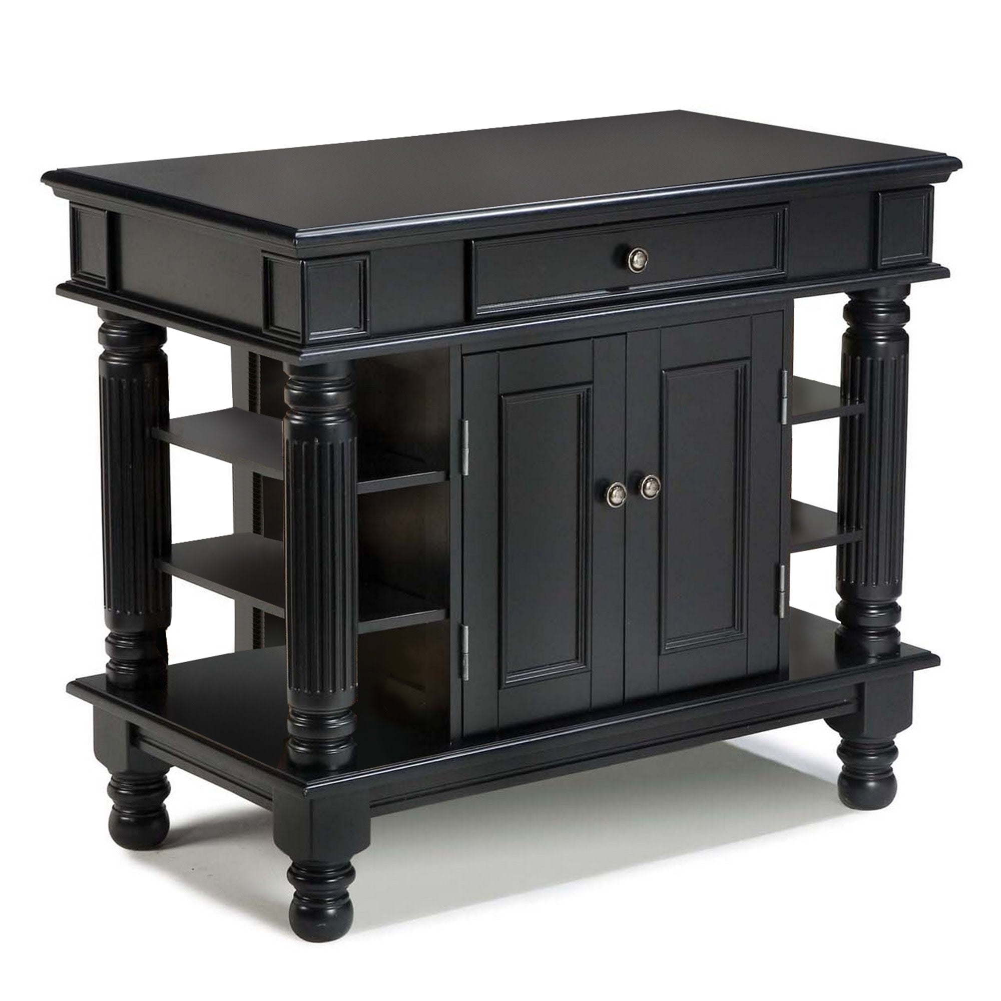 Americana Black Kitchen Island