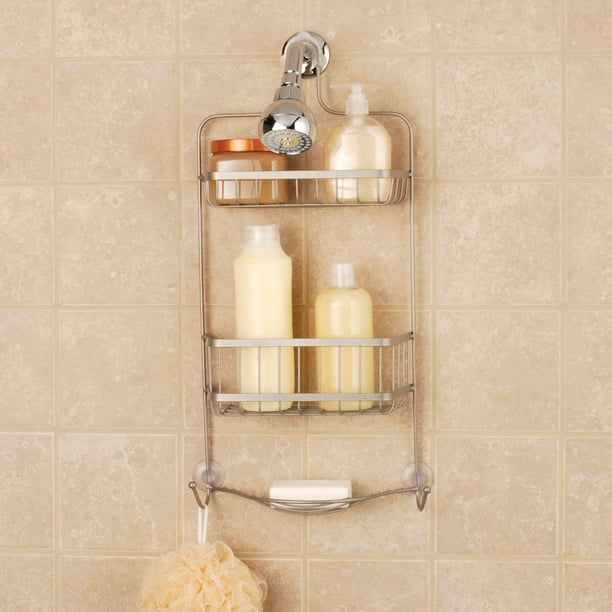 Mainstays Premium OvertheShower Caddy, Satin Nickel