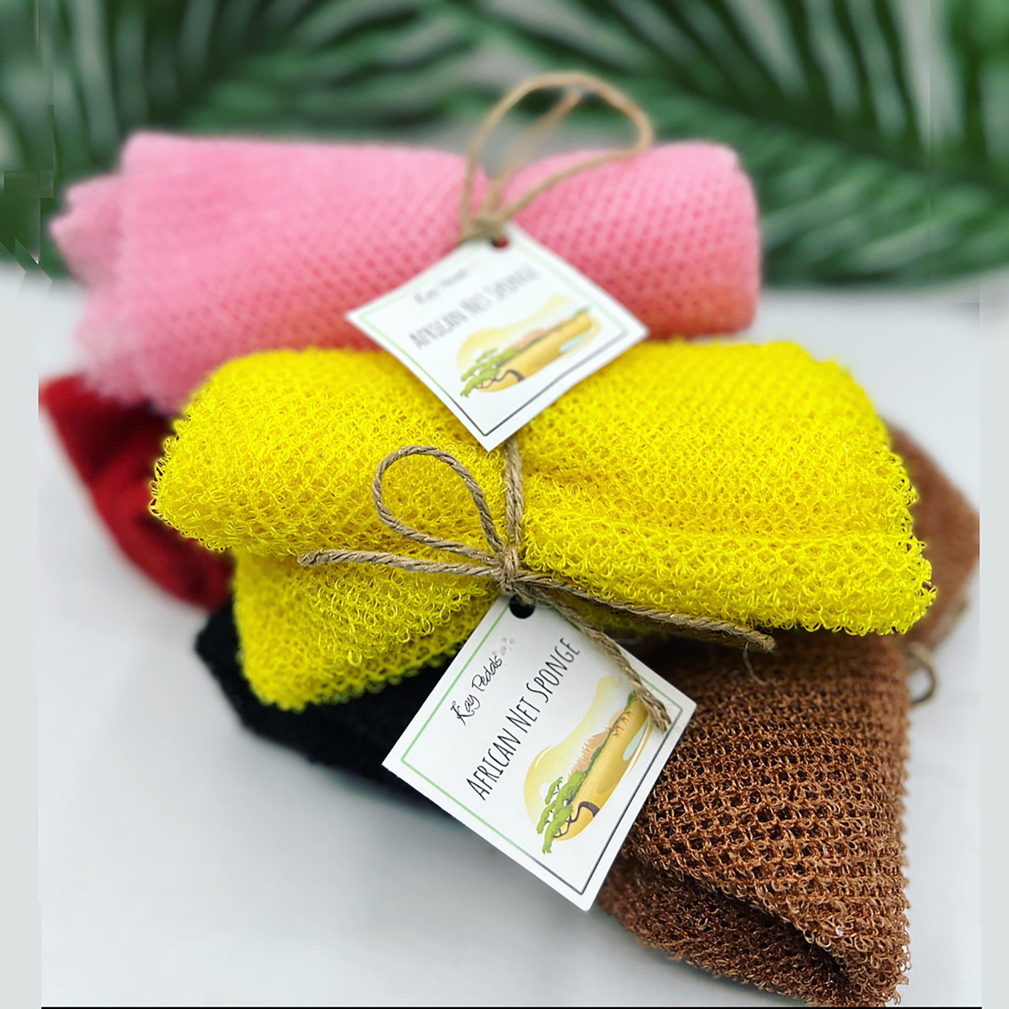 African Net Sponge African Exfoliating Net Sapo Sponge Back