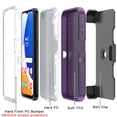 thumbnail image 6 of TASHHAR Samsung Galaxy A14 5G Case with Belt Clip Holster Military Grade Heavy Duty Protection 3 in 1 Shockproof Armor Rugged Durable for Galaxy A14 5G Phone - Purple+White, 6 of 8