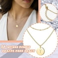 thumbnail image 5 of Corazón de la moda de las mujeres Letra Collar Cadena 26 Circular Doble Capa Cuello, 5 of 5