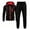 Black 03, variant on Sweat Suits Men Fall Fashion Print Zip Up Hoodie Tracksuit Sets 2 Piece Workout Jogging Suits for Men