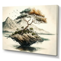 Designart Bonsai By The Water I Canvas Wall Art