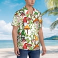 thumbnail image 5 of Bixox Men's Hawaiian Shirts Men's Mushrooms Gnomes Print Short-Sleeve Shirt-Medium, 5 of 8