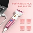thumbnail image 3 of 4 in 1 Women Electric Shaver Rechargeable Waterproof Razor Painless Epilator Body Hair Remover Nose Hair Beard Bikini Trimmer Eyebrow Face Facial Armpit Legs Removal Clipper Lady Grooming Groomer Kit, 3 of 7