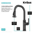 thumbnail image 5 of KRAUS Allyn Industrial Pull-Down Single Handle Kitchen Faucet in Spot-Free Black Stainless Steel, 5 of 7
