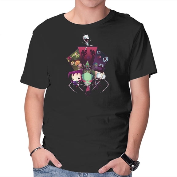 TeeFury Men's Graphic T-shirt Invade and Enslave - Tv Show | Extraterrestrial | Black | Small