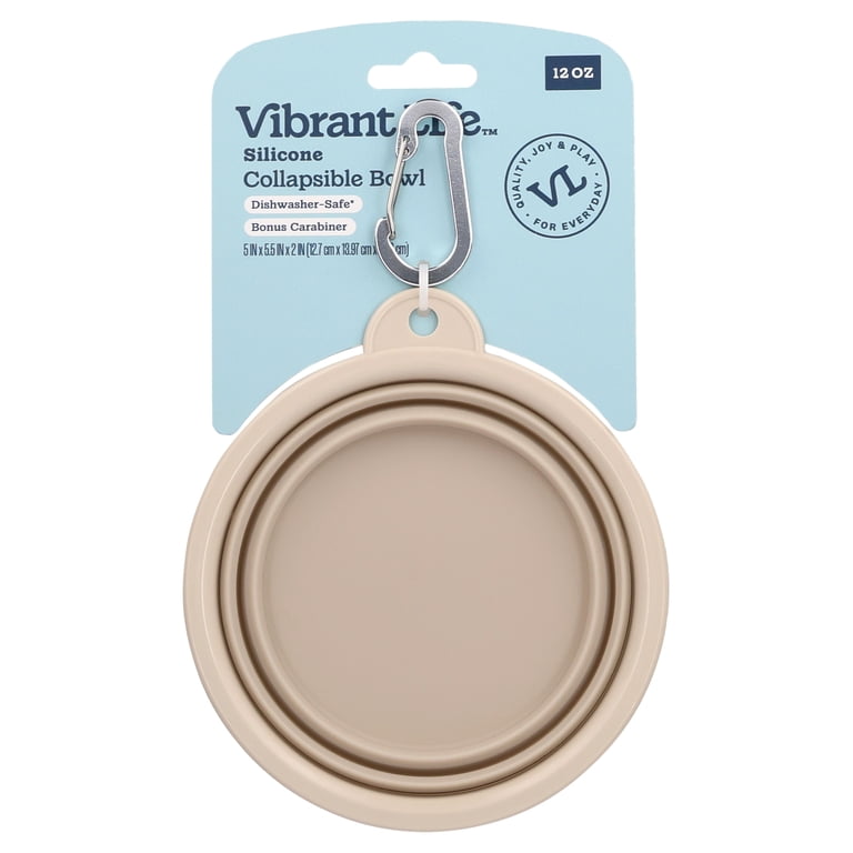 Collapsible Silicone Travel Pet Bowl with Carabiner (2-Pack) photo 7
