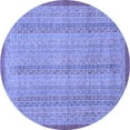 thumbnail image 1 of Ahgly Company Indoor Round Abstract Blue Modern Area Rugs, 3' Round, 1 of 4
