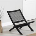 thumbnail image 1 of South Shore Balka Wood and Woven Rope Lounge Chair, in Black, 1 of 12