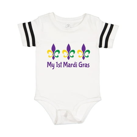 

Inktastic My 1st Mardi Gras Fleur De Lis Gift Baby Boy or Baby Girl Bodysuit