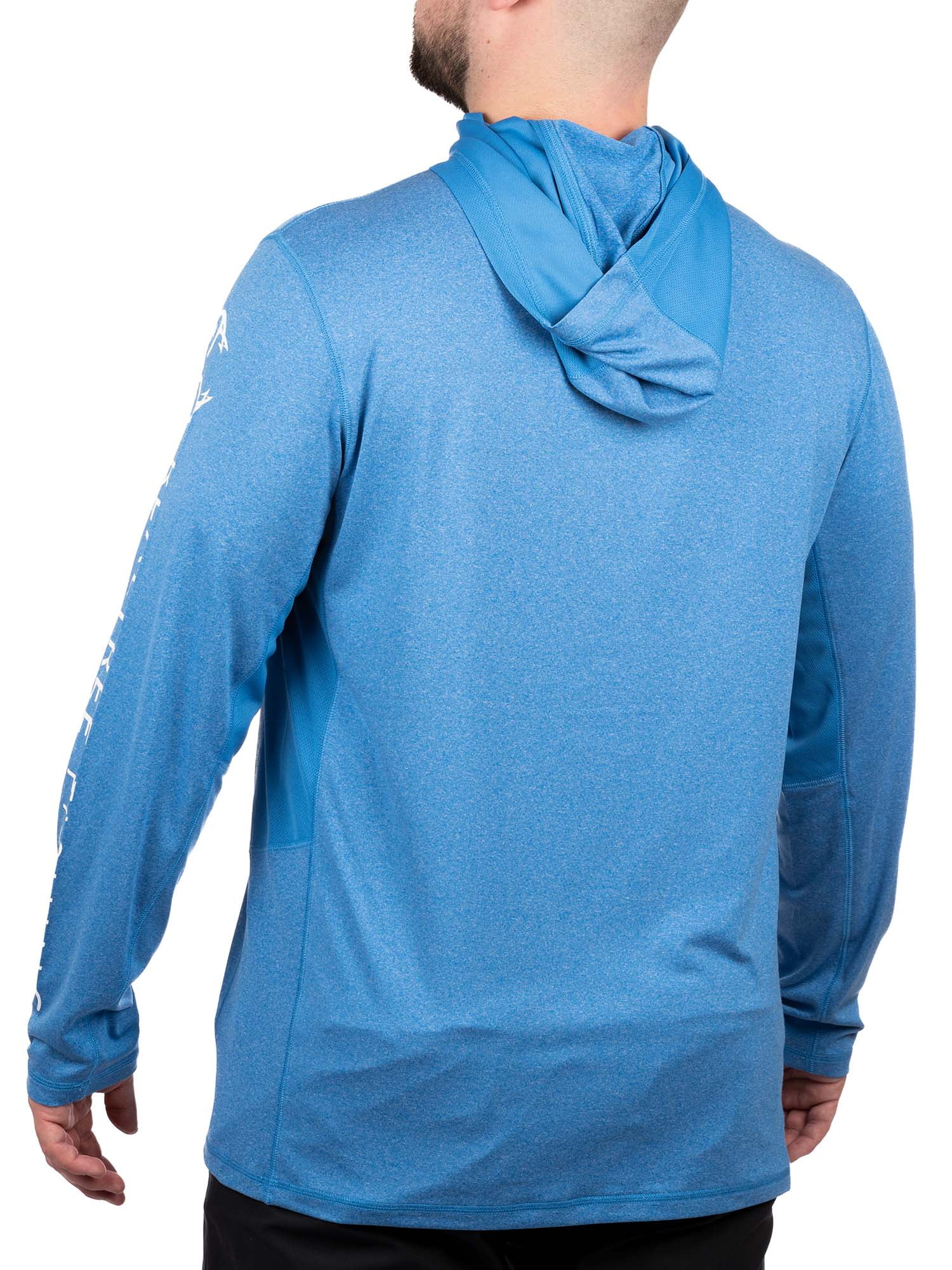 Chemise à Capuche Realtree Fishing Grise – Manches Longues, UPF, Taille S Homme