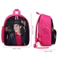 thumbnail image 2 of MICHAEL JACKSON Mochila Escolar para Niños y Niñas, Mochila Infantil Ligera de Alta Calidad, Grande y Duradera ROSA, 2 of 6