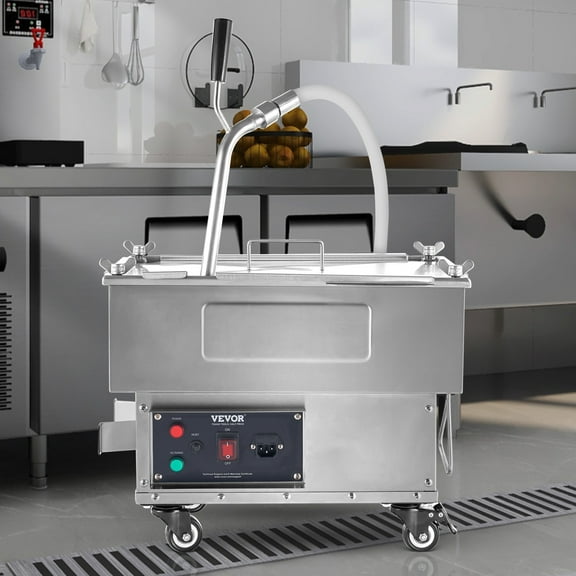 KFFKFF 18L Capacity Fryer Oil Filter Commercial Cooking Oil Filtration System