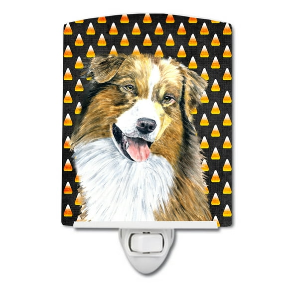 Australian Shepherd Halloween Portrait Ceramic Night Light