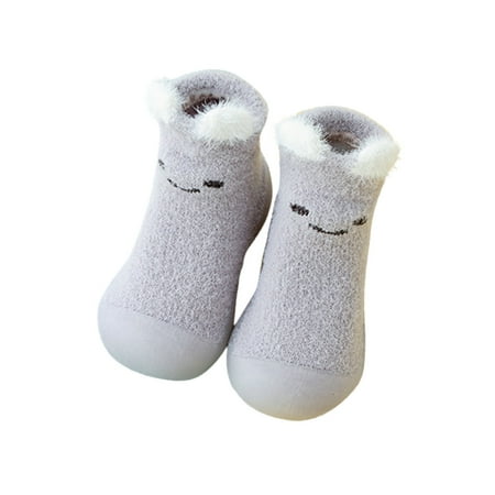 

TAIAOJING Boys Girls Animal Cartoon Socks Shoes Toddler WarmThe Floor Socks Non Slip Prewalker Shoes For 0-6 Months