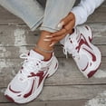 thumbnail image 2 of Women's Orthopedic Running Shoes Comfortable Arch Support Sports Sneakers Casual Athletic Mesh Walking Shoes Red Size 6, 2 of 5