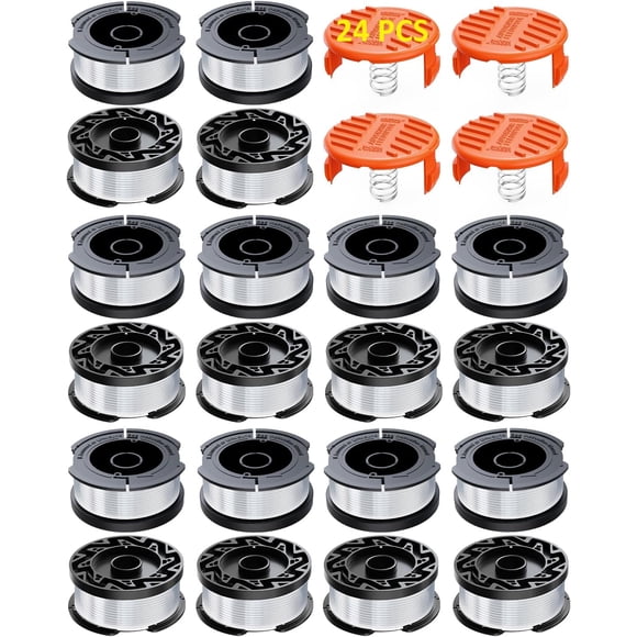 28 Piece String Trimmer Spool Replacement Compatible With Black Decker 0.065 Inch Weed Eater Line