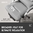 thumbnail image 4 of Solfway Big and Tall Reclining Office Chair 500lbs , Grey Leather Office Chair with Wheels, Footrest and Lumbar Support, Executive Office Desk Chair for Adults, 4 of 7
