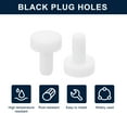 thumbnail image 2 of Uxcell 32 Pieces White Rubber Stopper, 3mm Plug Holes for 2.5-2.8mm/0.1-0.11" Hole, 2 of 6