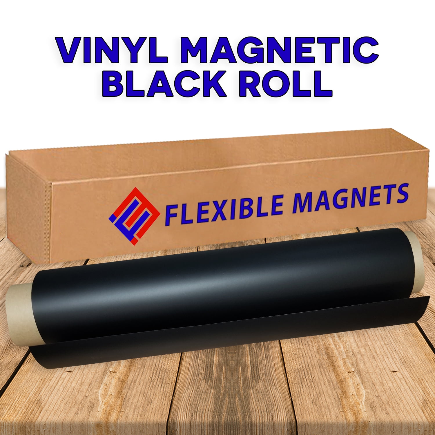 Black Vinyl 24" X 5' Roll Magnetic Sheeting 