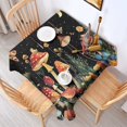 thumbnail image 2 of Red Mushroom Frog Black Pattern Square Tablecloth,Waterproof Square Table Cover,Wipeable Spillproof Washable Table Cover for Home Kitchen Party Decor 42"X42"(107x107cm), 2 of 6