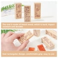 thumbnail image 2 of 1Set Wooden Stamps with Rubber Rectangle with Flower Pattern Flower Pattern 55x22x19mm 5pattern 1pc/pattern 5pcs/set, 2 of 8