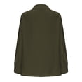 thumbnail image 3 of DAFPZW Womens Long Sleeve Shirts Button Down Cotton Linen Blouse Loose Fit Casual V-Neck Tops, 3 of 6